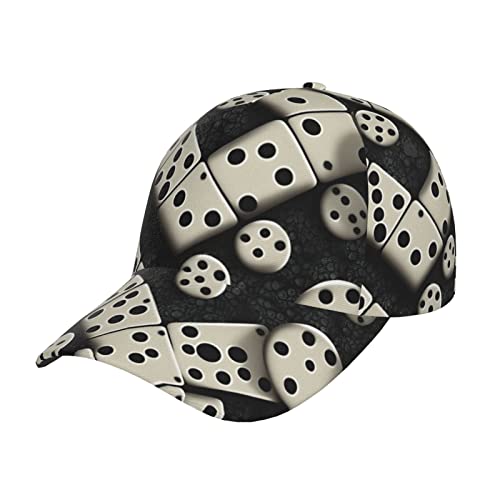 Baseball Cap Verstellbar Snapback Casual Outdoor Trucker Hüte (Domino Steine Dominoes Würfelspiel) Schwarz, Schwarz , Einheitsgröße von Generic