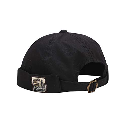 Bazi Cap Kinder Mützen Jungen Frühling Mode und Passende Herren Hip-Hop Damen Easy Cap Hut Paar Patch Baseball Caps Kinder Caps Jungen 1 Jahr Cap Mit A (Black, One Size) von Generic