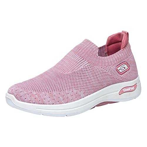 Bequeme Schuhe Zur für Damen - Herren Minimalistische Leder Barfußschuhe Slip on Sneakers Frauen Turnschuhe Turnschuhe Freizeit Studenten Wanderschuhe Sommer Arch Support Leichte Stretch Sandalen von Generic