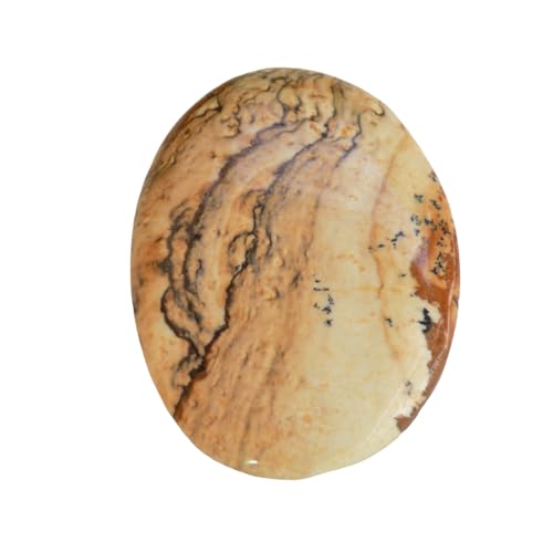Bild Jaspis, Edelstein, 24 Karat, ovale Form, 28 x 22 x 3 mm, Halbedelstein für Jwellarherstellung, B-3008, 28*22*3mm, Edelstein, Azurit von Generic