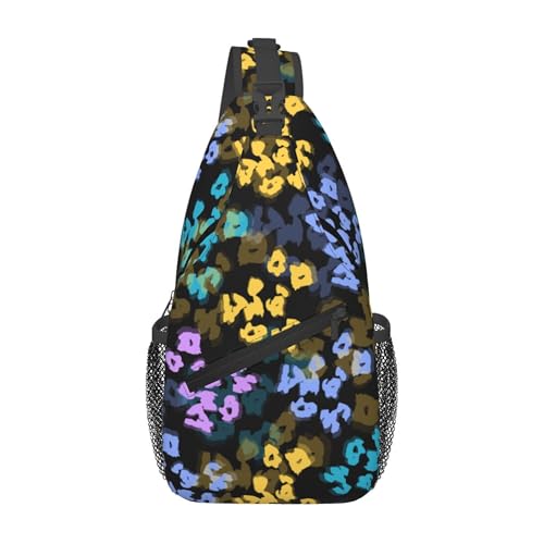 Brusttasche Buntes Tie-Dye-Leopardenmuster Umhängetasche Langlebiger Mode Chest Herren, Für Wandern, Reisen, Klettern Brusttasche Buntes Tie-Dye-Leopardenmuster Umhängetasche Langlebiger Mode Chest Herren, Für Wandern, Reisen, Klettern von Generic