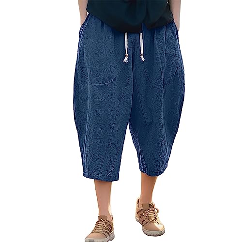 Caprihose Harem Ballonhose Pluderhose - Baumwolle Weite Beine Ausgeleiert Palazzons Knickerbocker Yoga 3/4 Hose Zigeuner Aladin Freizeit Kleidung für Herren Caprihose Harem Ballonhose Pluderhose - Baumwolle Weite Beine Ausgeleiert Palazzons Knickerbocker Yoga 3/4 Hose Zigeuner Aladin Freizeit Kleidung für Herren von Generic