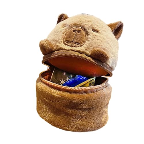 Capybara-Geldbörse – Plüschtier-Geldbörse für Kleingeld | Niedliche Capybara-Tasche für den täglichen Gebrauch, Einkaufen, Urlaub und Ausflüge Capybara-Geldbörse – Plüschtier-Geldbörse für Kleingeld | Niedliche Capybara-Tasche für den täglichen Gebrauch, Einkaufen, Urlaub und Ausflüge von Generic