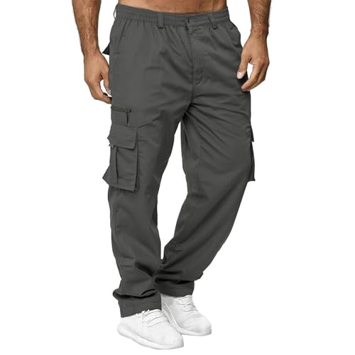 Cargohose Herren Arbeitshosen Männer Cargo Hosen Bequeme Einfarbig Pants Button Down Mehrere Taschen Baggy Leichte Freizeithose Jogginghose Locker Stoffhose Freizeit Trainingshose Outdoorhose Cargohose Herren Arbeitshosen Männer Cargo Hosen Bequeme Einfarbig Pants Button Down Mehrere Taschen Baggy Leichte Freizeithose Jogginghose Locker Stoffhose Freizeit Trainingshose Outdoorhose von Generic