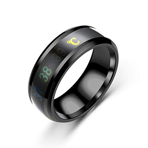 Chic Edelstahl Temperatursensor Unisex Fingerring Schmuck Paar Geschenk Schwarz US 10 Umweltfreundlich und praktisch Geschickt und professionell von Generic