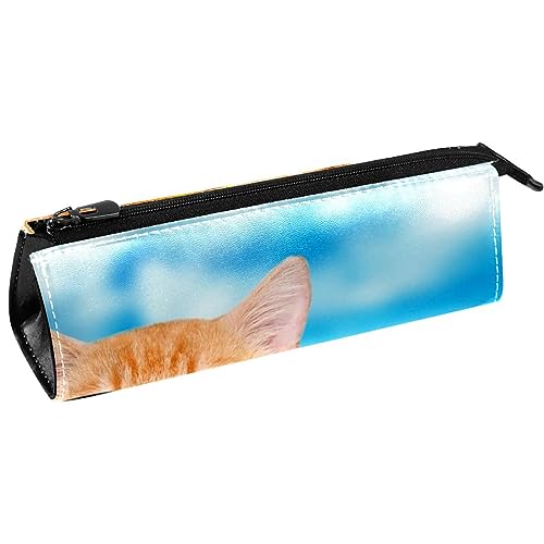 Cooper-Mädchen Hello Summer Lustige Katze Stifttasche Schreibwaren Beutel Bleistift Tasche Kosmetiktasche Tasche Kompakte Reißverschlusstasche, multi, 5.5 ×6 ×20CM/2.2x2.4x7.9 in, Taschen-Organizer von Generic