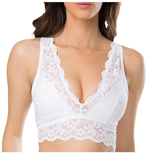 Damen BH Ohne Bügel komfortable Bralette Damen Push up Crop Top Sexy Bustier Spitze BH Set Sport BH für Alltag Fitness Yoga Bra Damen BH Ohne Bügel komfortable Bralette Damen Push up Crop Top Sexy Bustier Spitze BH Set Sport BH für Alltag Fitness Yoga Bra von Generic