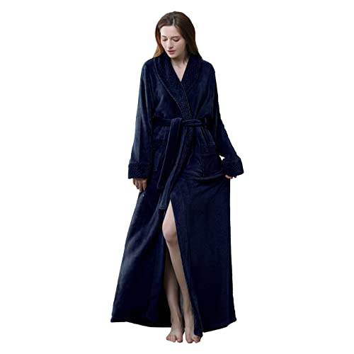 Damen Bademantel Extra Lang Flauschig, Morgenmantel Fleece Ohne KapuzeBademäntel Plüsch Hausmantel Kuschelig Weich Saunamantel Mit Gürtel Nachthemd Große Größen Loungewear Pyjama Damen Bademantel Extra Lang Flauschig, Morgenmantel Fleece Ohne KapuzeBademäntel Plüsch Hausmantel Kuschelig Weich Saunamantel Mit Gürtel Nachthemd Große Größen Loungewear Pyjama von Generic
