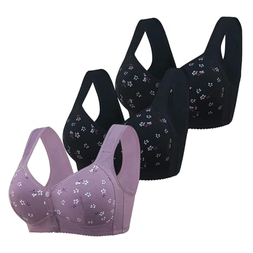 Damen Daisy BH mit Vorderverschluss aus Baumwolle, Soft BH mit Druckknopf Vorne ohne Bügel Gepolstert Daisy Bras für Older Women,Senioren Komfortabler Nahtloser Bequemer BH Comfy Bra Damen Daisy BH mit Vorderverschluss aus Baumwolle, Soft BH mit Druckknopf Vorne ohne Bügel Gepolstert Daisy Bras für Older Women,Senioren Komfortabler Nahtloser Bequemer BH Comfy Bra von Generic