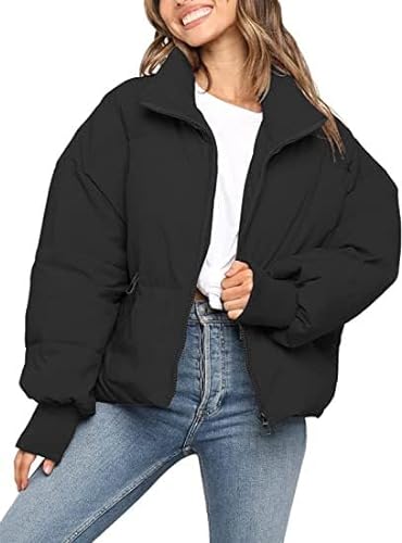 Damen Daunenjacke, Winter warme Baumwolljacke, Winterjacke, Damen helle Daunenjacke, Outdoor langärmelige Baumwolljacke, Damen Jacke (DE/NL/SE/PL, Alphanumerisch, M, Regular, Regular, Schwarz) von Géneric