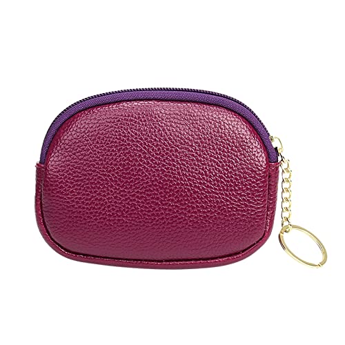 Damen Geldbörsen Groß Reißverschluss Schlüsseltasche Umschlag Tasche Handtasche Wechselgeldbörse Handmade Geldbörsen (Purple, One Size) von Generic