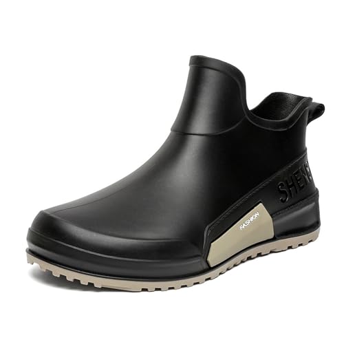 Damen Gummistiefel Einfarbig Breite Füße Rain Boots Lange Lässig Rain Boots rutschfeste Outdoor Regenschuhe für Regen, Schlamm und alle Jahreszeiten, praktisch, kurze Gartenschuhe Damen Gummistiefel Einfarbig Breite Füße Rain Boots Lange Lässig Rain Boots rutschfeste Outdoor Regenschuhe für Regen, Schlamm und alle Jahreszeiten, praktisch, kurze Gartenschuhe von Generic
