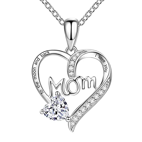 Damen-Halskette mit Herzgravur und Diamanten, Muttertagsgeschenk, Schmuckanhänger, schönes Herz, bewegliches Geschenk, modische Damenhalsketten, a, 7cmX5cmX1cm Damen-Halskette mit Herzgravur und Diamanten, Muttertagsgeschenk, Schmuckanhänger, schönes Herz, bewegliches Geschenk, modische Damenhalsketten, a, 7cmX5cmX1cm von Generic