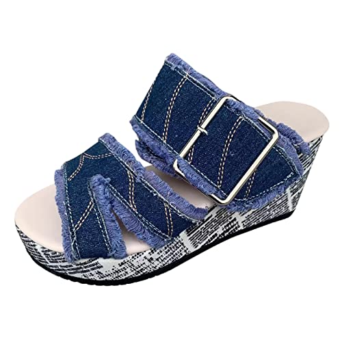 Damen Hausschuhe Gemütliche Leichte Sommer Schlappen Sandalen Rutschfeste Bequem Slippers Mit Dicke Sohle Damen Pillow Cloud Slippers Freizeit Strandschuhe Duschsandale Badezimmer von Generic