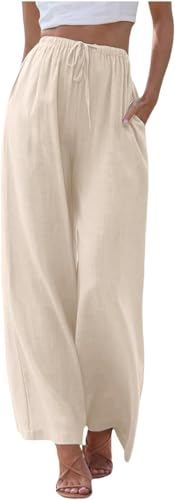 Damen Hosen Sommerhose leicht wickelhose Sommerrock Palazzo leicht und luftig Baggy Leinenhose Locker Hosenrock Weite Jogpants Wide Leg Bundfaltenhose Yoga Boho Freizeithose Damen Hosen Sommerhose leicht wickelhose Sommerrock Palazzo leicht und luftig Baggy Leinenhose Locker Hosenrock Weite Jogpants Wide Leg Bundfaltenhose Yoga Boho Freizeithose von Generic