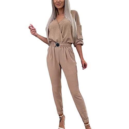 Damen Jumpsuit Ärmellos Overall Hosenanzug Playsuit,Jumpsuit Blau Weiß,Jumpsuit Mit Pailletten,Strandkleider Sexy,Jeans Overall Kurz,Jumpsuit Sportlich,Jumpsuit Mit Überwurf von Generic