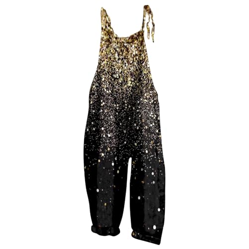 Damen Latzhose Sommer Gestreift Romper Beiläufig Loose Karierte Jumpsuit Overall Baggy Leinenhose Sommerhose mit Taschen Damen Latzhose Sommer Gestreift Romper Beiläufig Loose Karierte Jumpsuit Overall Baggy Leinenhose Sommerhose mit Taschen von Generic