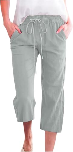 Damen Kurze Hosen Sommer 7/8 leinen Baumwollhose Leinenhose Sommerhose Cargohose musselin Capri Hose Freizeithose Baumwollhose Bequeme relaxhose Stoffhose leichte Sporthose Beach Strandhosen Damen Kurze Hosen Sommer 7/8 leinen Baumwollhose Leinenhose Sommerhose Cargohose musselin Capri Hose Freizeithose Baumwollhose Bequeme relaxhose Stoffhose leichte Sporthose Beach Strandhosen von Generic