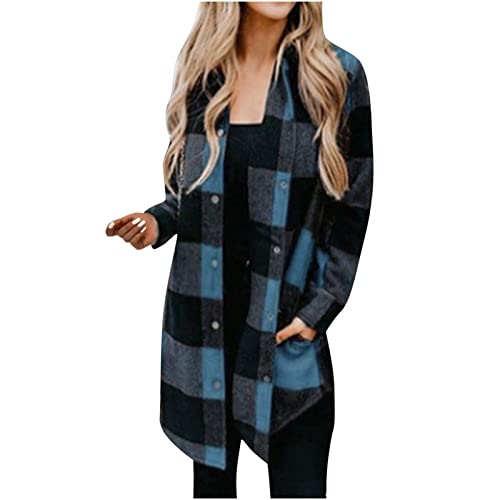 Damen Mantel Trenchcoat Langarm Cardigan Elegante Schlanke Knöpfe Mantel Warm Übergangsmantel Wintermantel Herbst Winter Jacke Parka mit Reverskragen Wollmantel Die Discounter von Generic