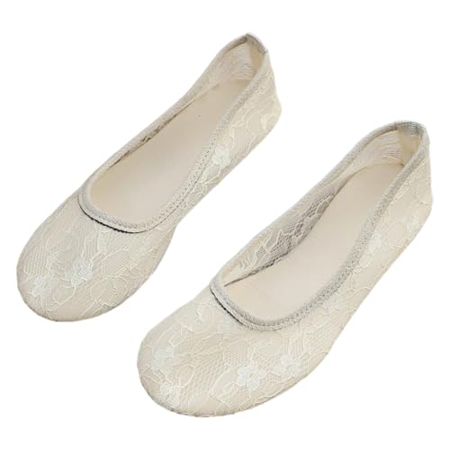 Damen-Mokassins, flach, mit runder Spitze, Walkingschuhe, Ballerinas, bequem und atmungsaktiv, elegant, Ballettschuhe, Alltag, lässig, weiß, 42 EU Damen-Mokassins, flach, mit runder Spitze, Walkingschuhe, Ballerinas, bequem und atmungsaktiv, elegant, Ballettschuhe, Alltag, lässig, weiß, 42 EU von Generic
