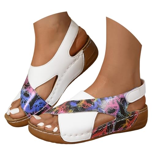 Damen Sandalen Sommer Orthopädische Schuhe Bequeme Breite Füße Plateau Damensandalen Ultra-bequeme Slingback Weichen Sohlen Sandaletten Hallux Valgus Strandsandalen Keilabsatz Freizeitschuhe Damen Sandalen Sommer Orthopädische Schuhe Bequeme Breite Füße Plateau Damensandalen Ultra-bequeme Slingback Weichen Sohlen Sandaletten Hallux Valgus Strandsandalen Keilabsatz Freizeitschuhe von Generic