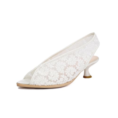Damen Slip Auf Slingback Sandalen Peeptoe Spitze Ausschnitt Sommer Sandalen Mittlerer Kätzchen Absatz Partei Abschlussball Kleid Schuhe,Beige,44 EU Damen Slip Auf Slingback Sandalen Peeptoe Spitze Ausschnitt Sommer Sandalen Mittlerer Kätzchen Absatz Partei Abschlussball Kleid Schuhe,Beige,44 EU von Generic