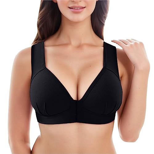 BH Damen Soft Spitzen BH ohne Bügel Vorderverschluss Gepolstert Bralette Nahtlose Bustier Push up Bügelloser Weicher Bustier Atmungsaktiver Bra Yoga Bra Spitze Cups Schlafen Bra BH Damen Soft Spitzen BH ohne Bügel Vorderverschluss Gepolstert Bralette Nahtlose Bustier Push up Bügelloser Weicher Bustier Atmungsaktiver Bra Yoga Bra Spitze Cups Schlafen Bra von Generic