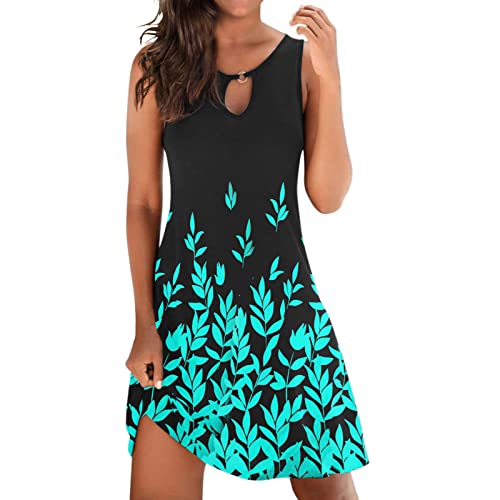 Damen Sommerkleid Knielang Strandkleid Ärmellos Swing Tunika Lässiges Kleider Sexy Elegant Boho Frauen Blusenkleid Sommer lockeres Kleid Blumendruck V-Ausschnitt Strandkleid Minikleid Mädchen Damen Sommerkleid Knielang Strandkleid Ärmellos Swing Tunika Lässiges Kleider Sexy Elegant Boho Frauen Blusenkleid Sommer lockeres Kleid Blumendruck V-Ausschnitt Strandkleid Minikleid Mädchen von Generic