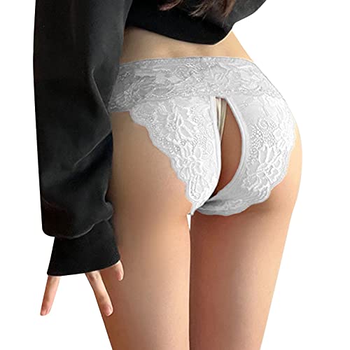 Damen Spitze Slips Niedrige Taille O-Ring Tangas für Frauen Bauchkontrolle Strings Slip Damen Bequeme Spitze reizvolle Dessous Tangas niedrige Taille T-Rücken Unterhose Unterwäsche von Generic