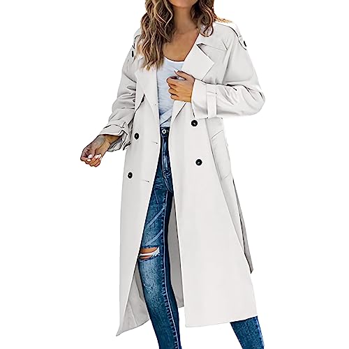 Damen Trenchcoat Lang Mantel Herbst Winter Winddicht Sommermantel Übergang Elegant Mäntel Frühlingsmantel Schulterklappen Slim Fit Jacken Damen Trenchcoat Lang Mantel Herbst Winter Winddicht Sommermantel Übergang Elegant Mäntel Frühlingsmantel Schulterklappen Slim Fit Jacken von Generic