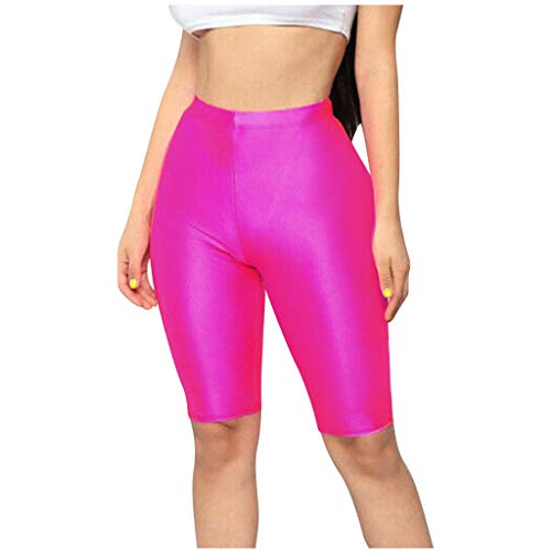 Damenhose Stretch Eng Yoga Hosen High Waist 3/4 Sexy Hosen Elegant Freizeithose High Waist Stoffhose Leggings Skinny Gym Shorts Sweatshorts Fitness Kurze Hose Sommer Kurze Leggings von Generic