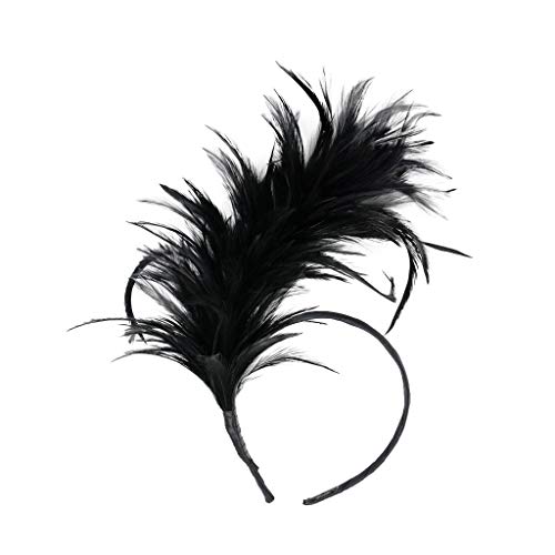 Derby Hut Frauen Feder Fascinator Hut Brauthut Mesh Netz Schleier Stirnband Frauen Accessoires Party Headwear Brautdusche Haarclip für Karneval Kirche Cocktail Party von Generic