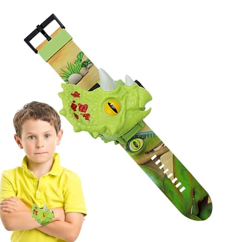 Dino Projektionsuhr Elektronisches Spielzeug | Dinosaurier-Projektor-Taschenlampenspielzeug mit 24 Mustern | Dinosaurier-Muster-Taschenlampe, Lernspielzeug, Geschenk für Kinder von Generic