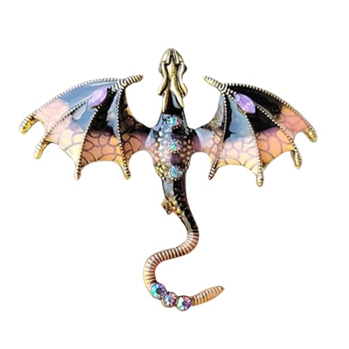 Drachenbrosche aus Emaille – Retro-Lenkradabzeichen, elegantes Revers-Ornament | Modischer geflügelter Pin mit detaillierter Handwerkskunst für Anzugmäntel, elegantes Accessoire für Männer, Se référer Drachenbrosche aus Emaille – Retro-Lenkradabzeichen, elegantes Revers-Ornament | Modischer geflügelter Pin mit detaillierter Handwerkskunst für Anzugmäntel, elegantes Accessoire für Männer, Se référer von Generic