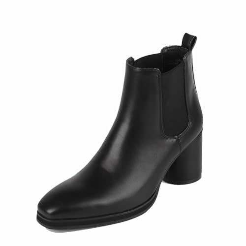 Dress Boot Für Männer Casual Chelsea Fashion Stylish Ankle High Heels Stiefel,Schwarz,44.5 EU Dress Boot Für Männer Casual Chelsea Fashion Stylish Ankle High Heels Stiefel,Schwarz,44.5 EU von Generic