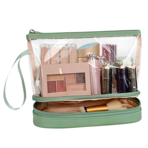 Durchsichtige Make-up-Tasche, durchsichtige Reise-Kulturtasche | Reisetasche Schminktaschen - Wasserdichter Make-up-Aufbewahrungsorganisator, Kulturbeutel mit großem Fassungsvermögen, Make-up-Koffer f Durchsichtige Make-up-Tasche, durchsichtige Reise-Kulturtasche | Reisetasche Schminktaschen - Wasserdichter Make-up-Aufbewahrungsorganisator, Kulturbeutel mit großem Fassungsvermögen, Make-up-Koffer f von Generic