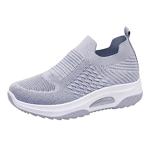 Fahrrad Schuhe Damen 39 Frauen Schuhe Außenhandel Dicke Sohle Frauen Schuhe Casual Mode Sport Schuhe Frauen Mesh Schuhe Atmungsaktiv in Schuhe Damen (Grey, 38) von Generic