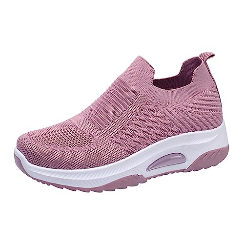 Fahrrad Schuhe Damen 39 Frauen Schuhe Außenhandel Dicke Sohle Frauen Schuhe Casual Mode Sport Schuhe Frauen Mesh Schuhe Atmungsaktiv in Schuhe Damen (Pink, 37) von Generic