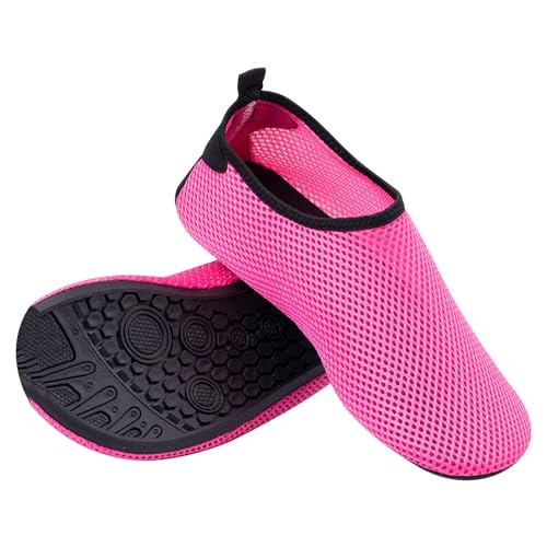 Fahrrad Schuhe Warm Frauen Wasser Schuhe Sport Barfuß Für Schwimmen Tauchen Surfen Pool Strand Walking Yoga Übung Schuhe Gamaschen Winter (Hot Pink, 46) von Generic