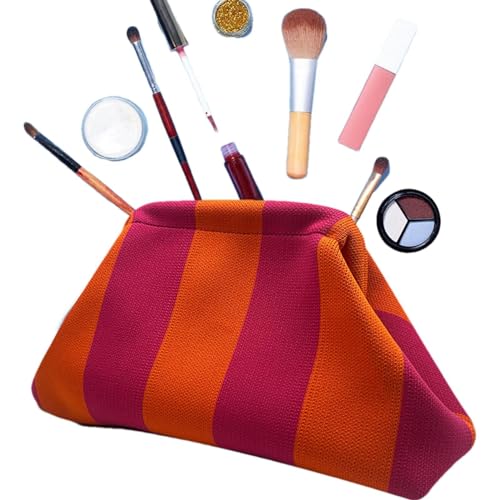 Farbblock-Clutch-Taschen, Damen-Farbblock-Clutch-Geldbörsen, Designer-Farbblock-Clutches, gewebter Häkel-Casual-Lock, Knödel-Strick-Clutch mit Verschluss für elegantes Abendessen am Strand, geeignet f von Generic