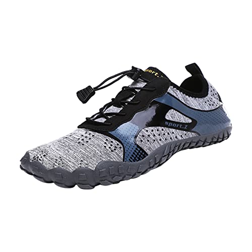 Fingerlose Handschuhe Herren 2024 Fallen Atmungsaktive Barfußschuhe für Damen und Herren, Outdoor-Tauchschuhe, Strandschuhe – rutschfest I-072 Gray 39.5 von Generic