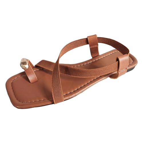 Flache Sandalen Damen Orthopädische Sandalen Freizeitsandale mit Riemchen Frauen Slide Sandalen - Klassische und bequeme Frühlings- und Sommersandalen von Generic