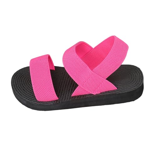 Flache Sandalen Damen Sommer - Offene Schuhe Schicke Bequem Latschen Breite Füße Sommerschuhe Sandaletten mit Elastischen Riemen Outdoor Sport Plateau Sandals Flache Sandalen Damen Sommer - Offene Schuhe Schicke Bequem Latschen Breite Füße Sommerschuhe Sandaletten mit Elastischen Riemen Outdoor Sport Plateau Sandals von Generic