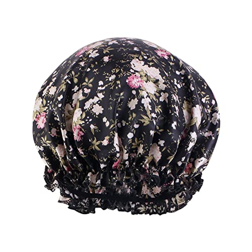 Frauen Hut Mütze Haar Turban Wrap Turban Hüte Bad Duschhaube Badehut Haarschutz Duschhauben Gestrickte Stirnbänder Damen von Generic