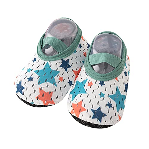 Frühling und Sommer Kinder Baby Kleinkind Schuhe Jungen und Mädchen flacher Boden leicht Slip On hohle atmungsaktive Gummiband bequem Babyschuhe Junge (Blue, 6-12 Months) von Generic