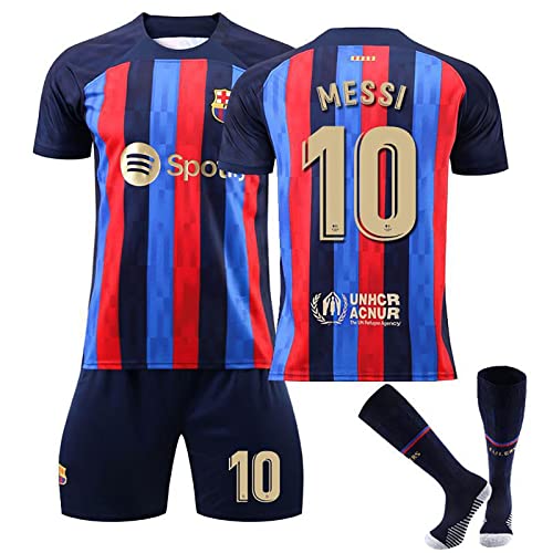 Fußball Trikot Set Barcelona 22-23 Heim/Auswärtstrikot Kurzarmtrikot Hemd Kurze Set mit Socken Fußballtrikot für Erwachsene und Kinder von Generic