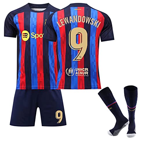 Fußball Trikot Set Barcelona 22-23 Heim/Auswärtstrikot Kurzarmtrikot Hemd Kurze Set mit Socken Fußballtrikot für Erwachsene und Kinder von Generic