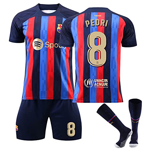 Fußball Trikot Set Barcelona 22-23 Heim/Auswärtstrikot Kurzarmtrikot Hemd Kurze Set mit Socken Fußballtrikot für Erwachsene und Kinder von Generic