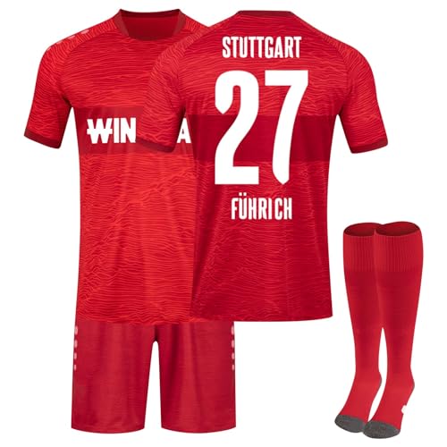 Fußball trikot 23/24, Stuttgart Neue Hause/Auswärts Jersey traininganzug für Kinder Erwachsener, Fussball Trikot Shorts Socken Jungen Herren von Generic