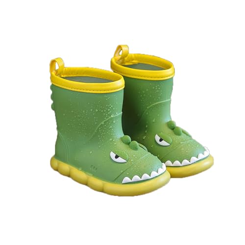 Futter Gummistiefel Kinder Kinder süße Dinosaurier weiche Sohle Regenstiefel Baby Wasserstiefel Schneestiefel 40 Damen (Green, 29 Little Child) von Generic